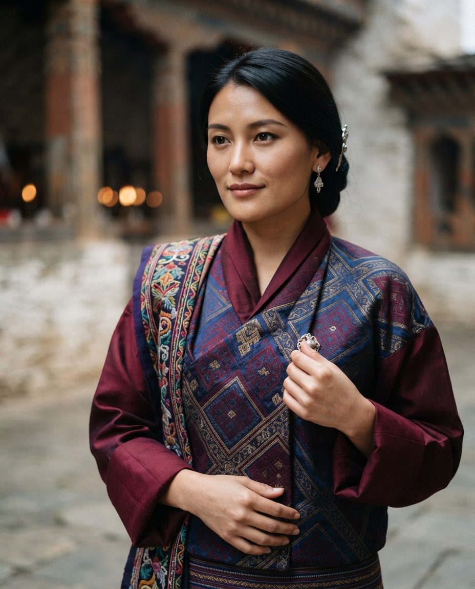 Traditional Clothing cinematic close-up AI photo shoot idea created with imageat