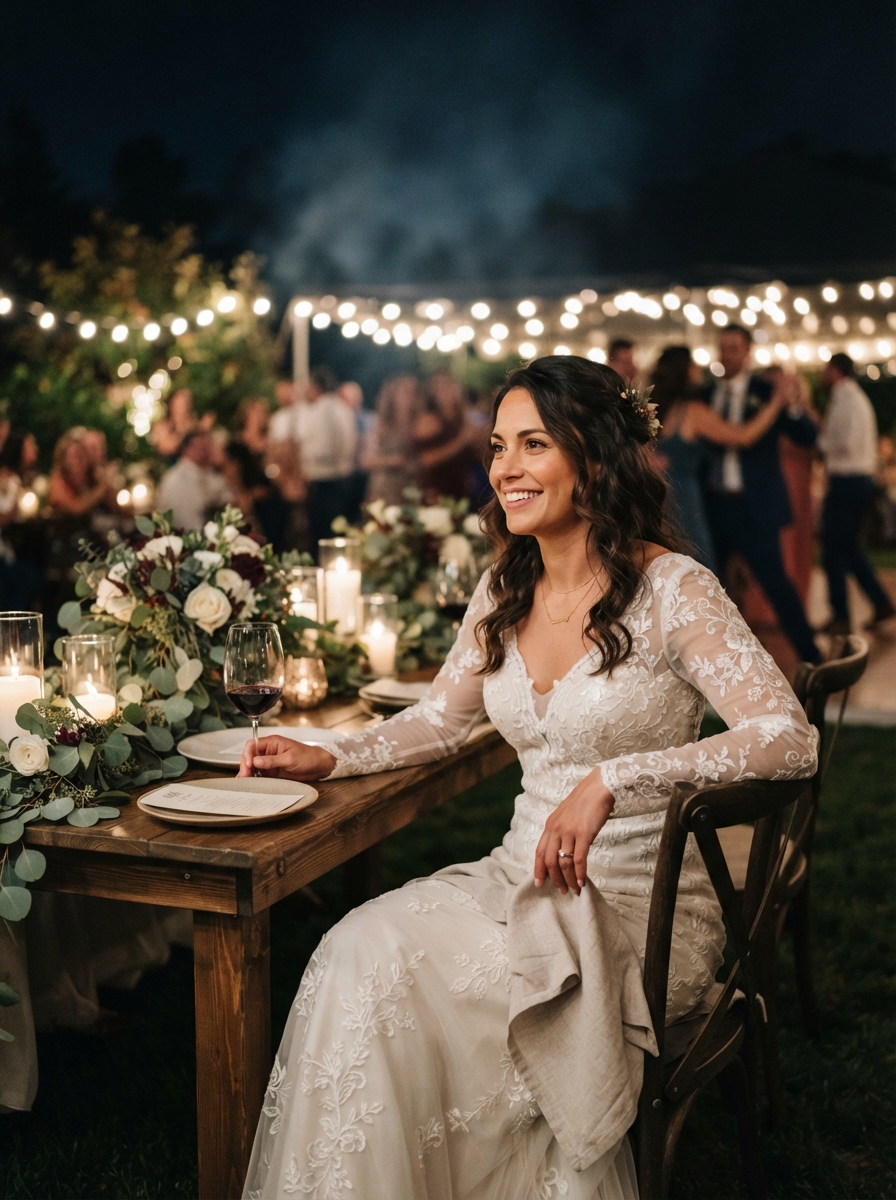 Wedding cinematic night AI photo shoot idea created with imageat