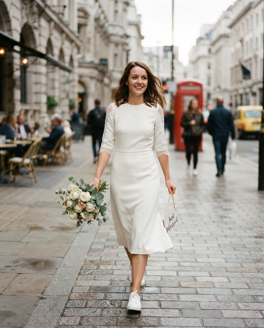 Wedding street candid AI photo shoot idea created with imageat