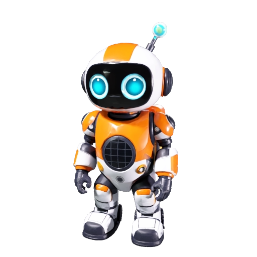Robot mascot, 3D model generated with Meshy 7.1
