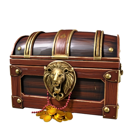 Treasure chest prop, 3D model generated with Meshy 7.1