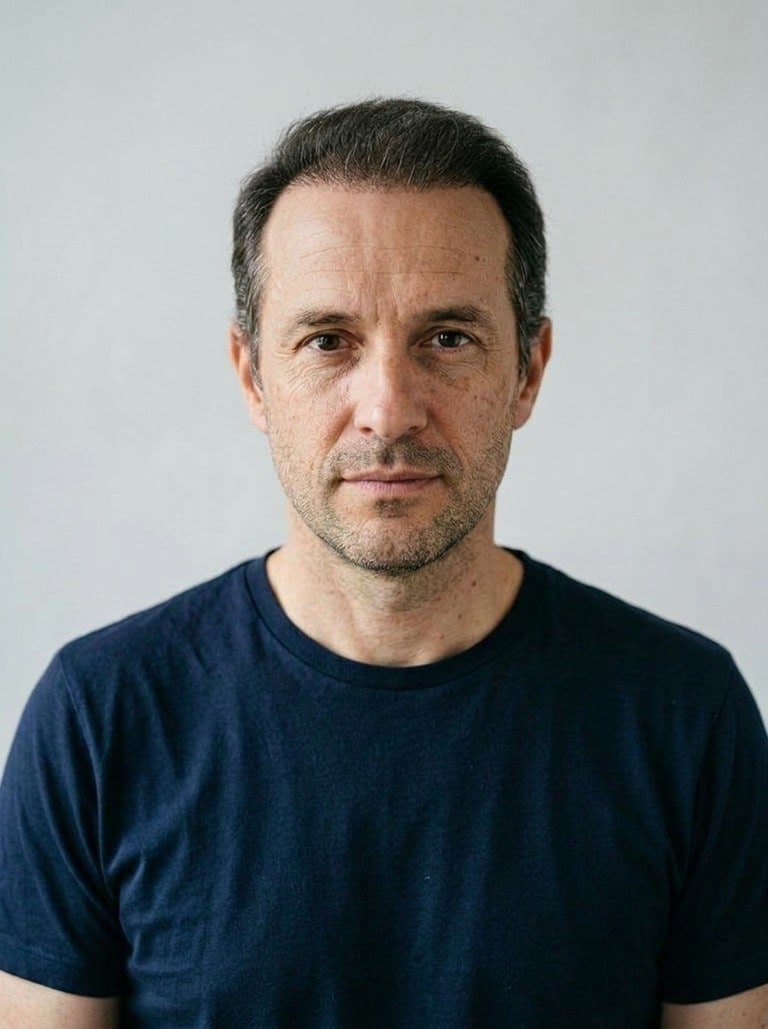 Hair transplant preview example — after