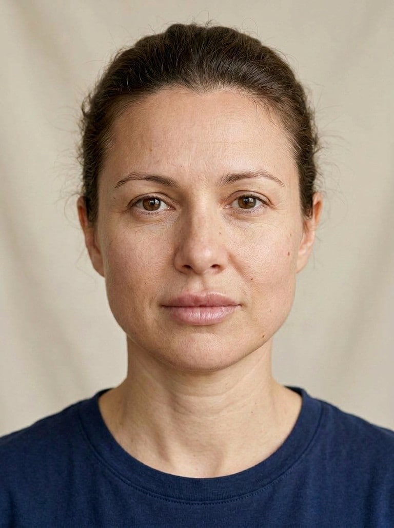 Lip filler preview example — after