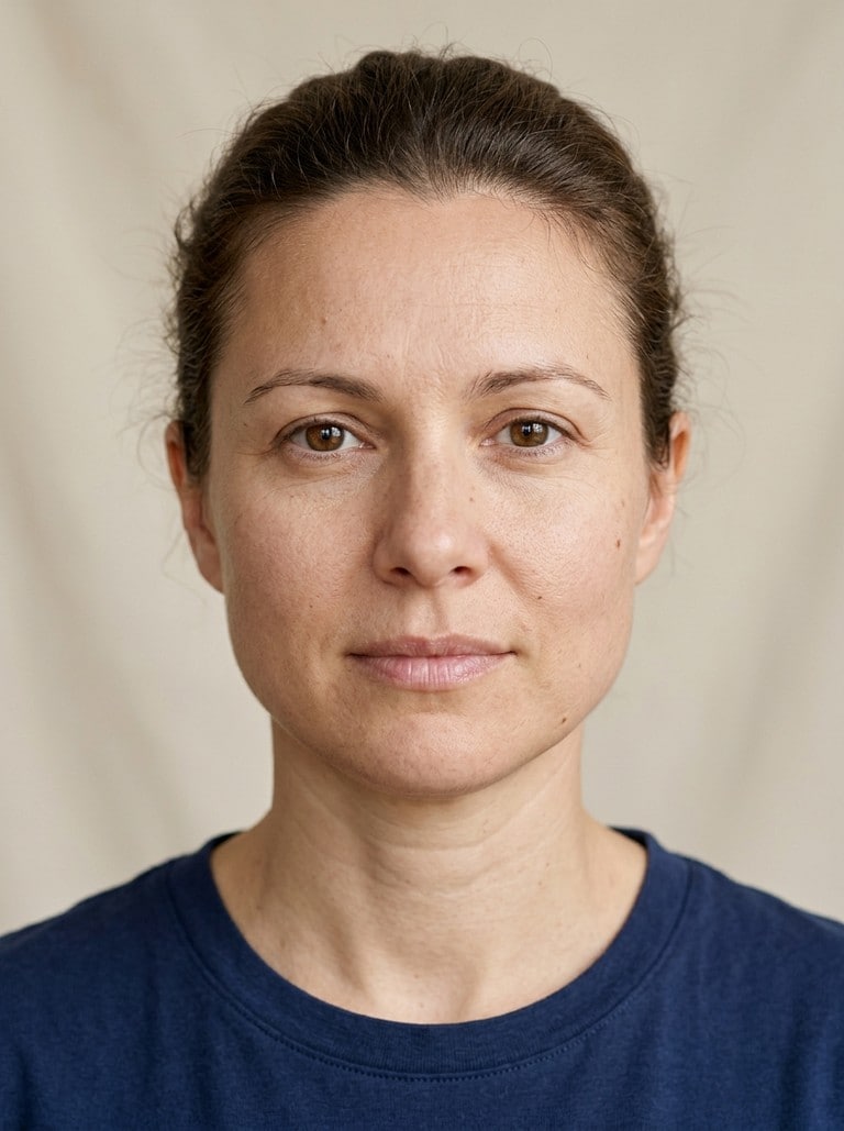 Jawline example — before