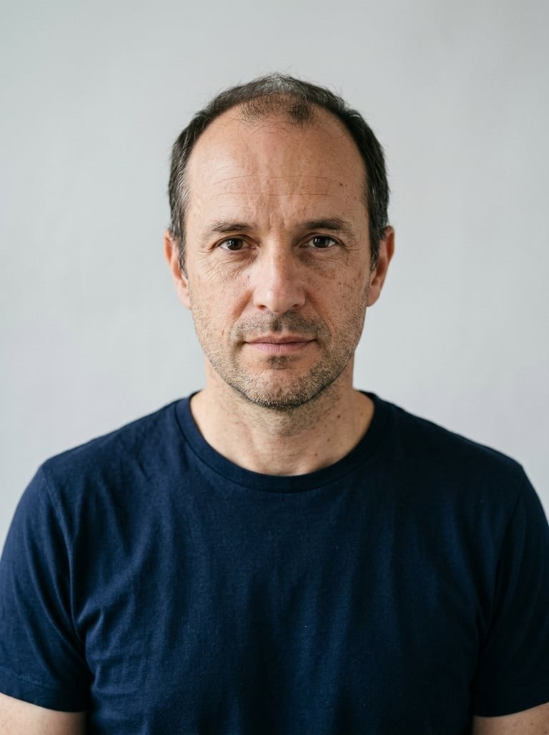 Hair transplant preview example — before
