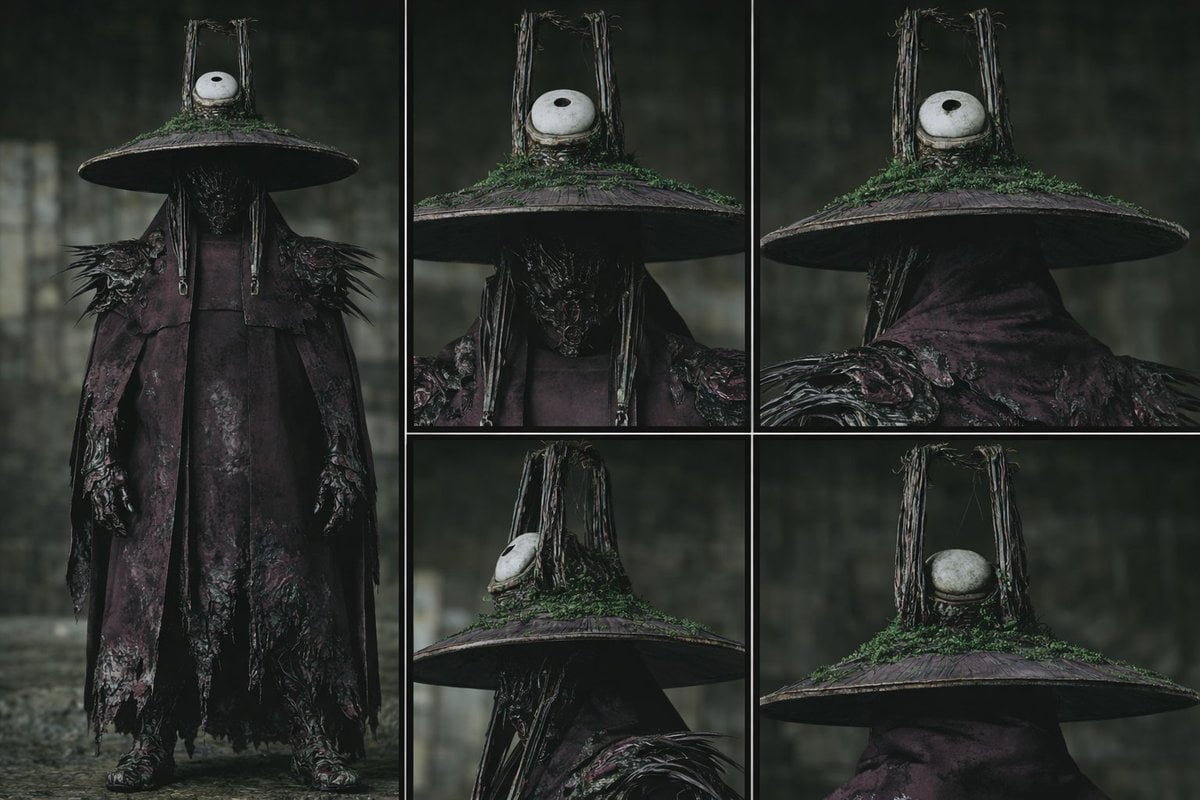 Example image 2 for Five Panel Character Reference Sheet Prompt