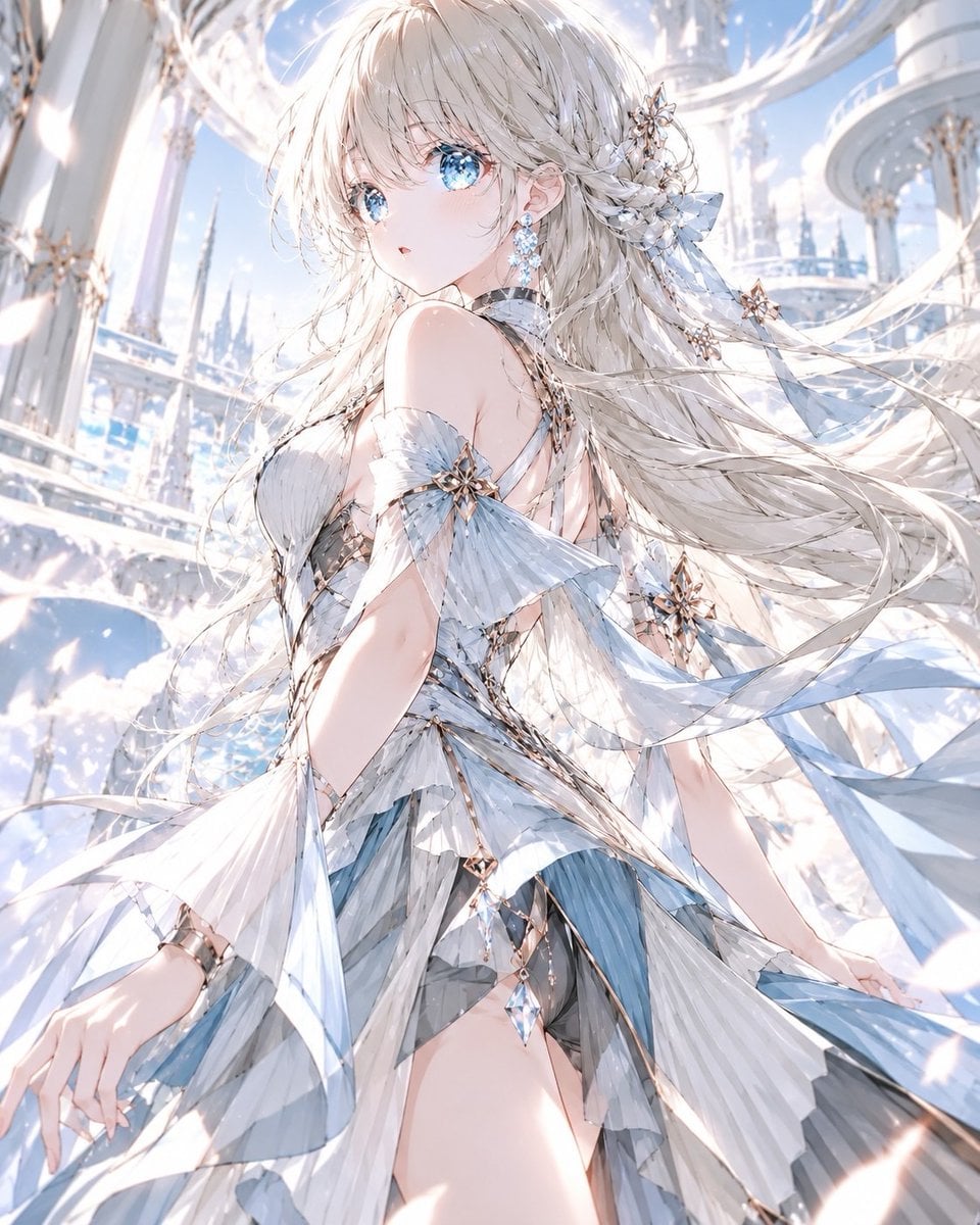 Example image 2 for Futuristic Couture Anime Heroine Key Visual Prompt
