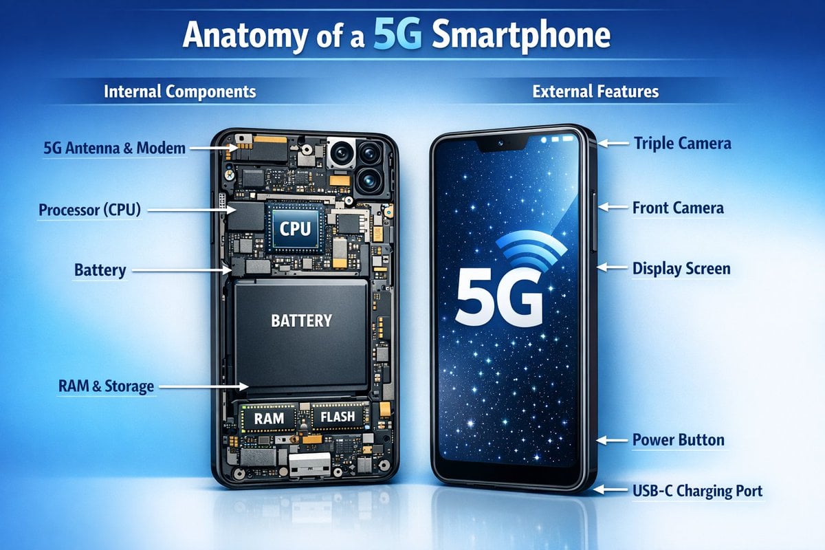 Example image 2 for Labeled 5G Smartphone Components Infographic Prompt
