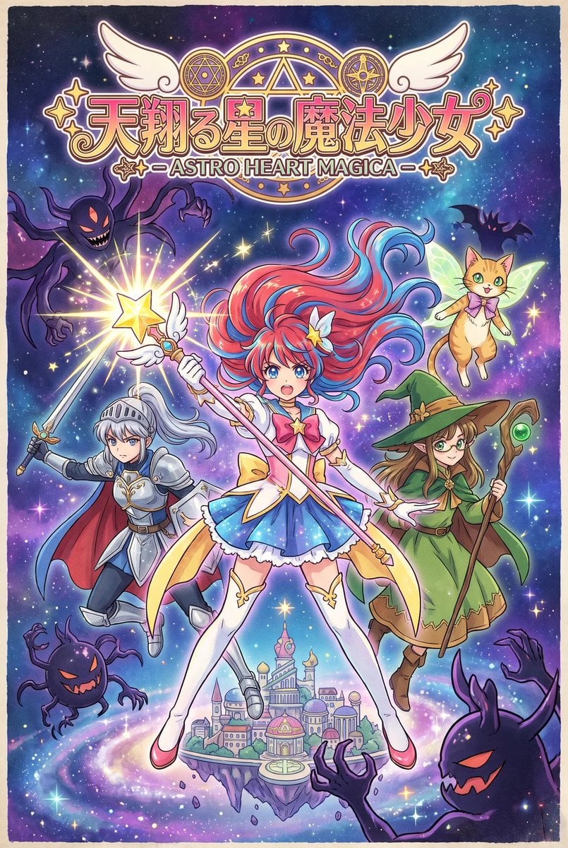 Example image 2 for Magical Girl Anime Key Visual Poster Prompt