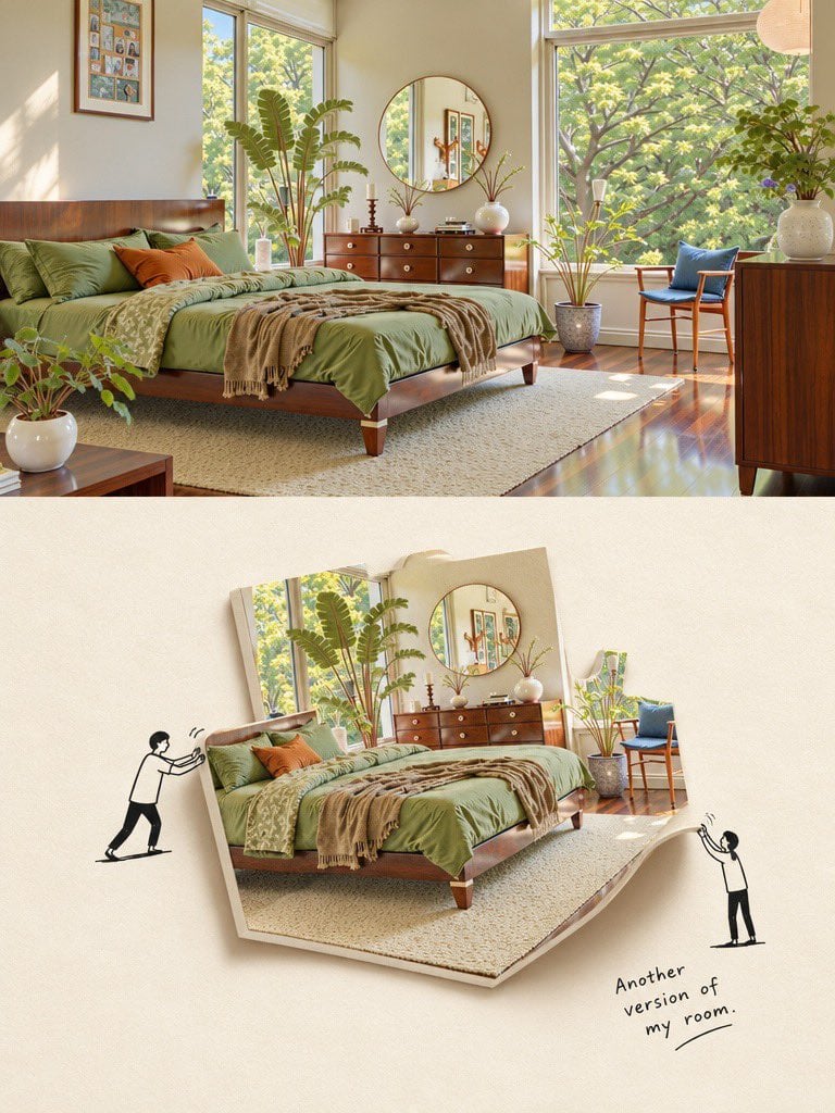 Example image 3 for Second World Photo Into 3D Paper Object Poster Prompt