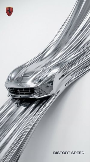 Example image 3 for Surreal Minimalist Ferrari Print Ad