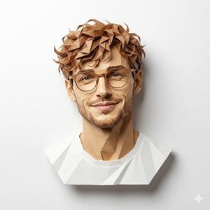 Example image 3 for 3D Paper-Craft Portrait with Low-Poly Aesthetic