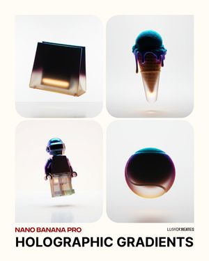 Example image 1 for Holographic Gradient Object Prompt