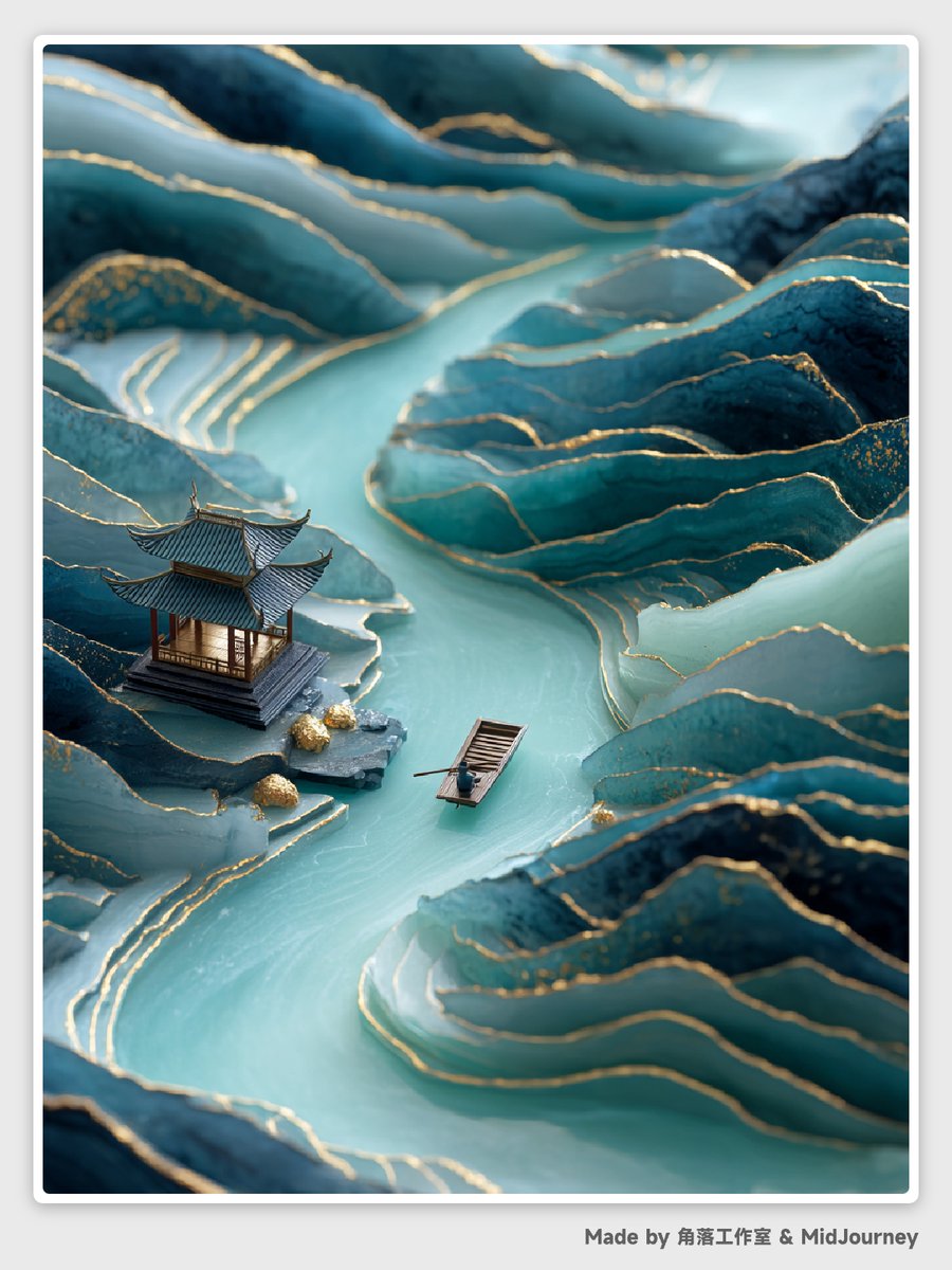 Example image 1 for E-commerce Main Image - Abstract Chinese Landscape Miniatures Prompt