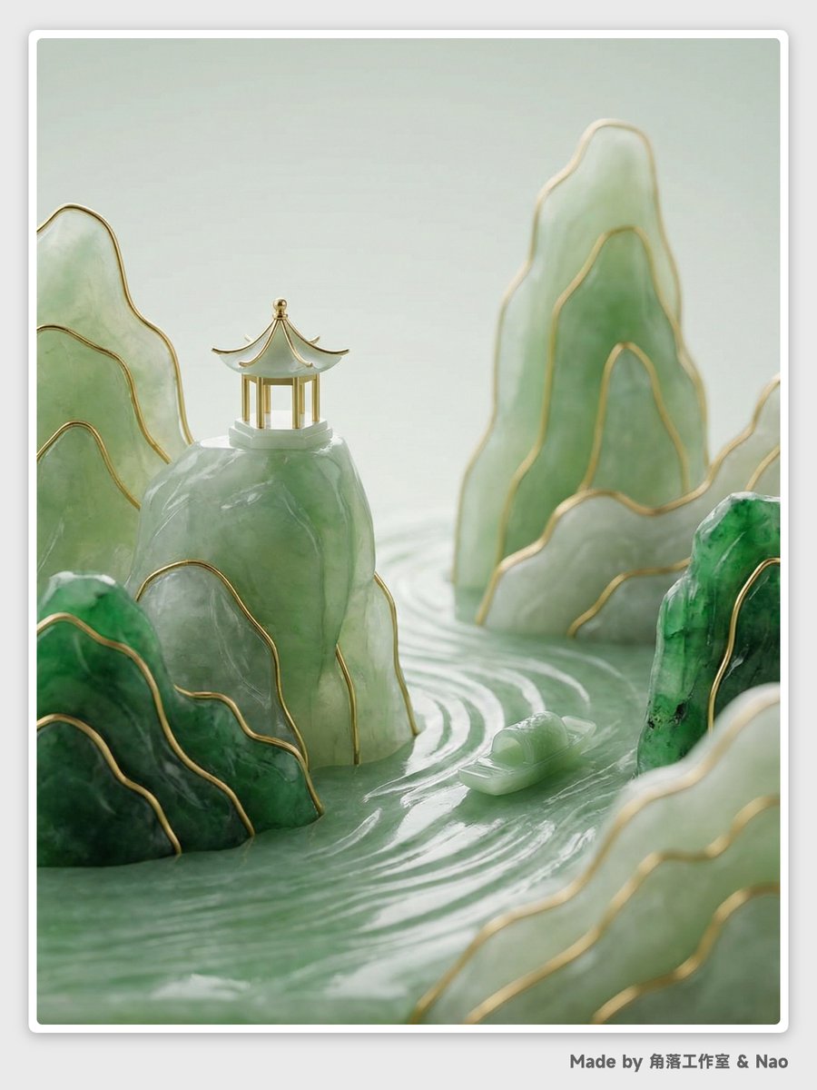 Example image 3 for E-commerce Main Image - Abstract Chinese Landscape Miniatures Prompt