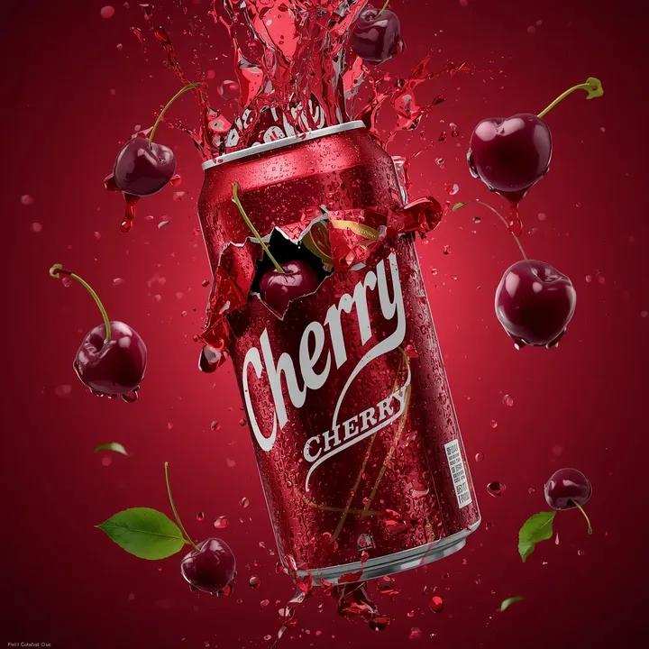 Example image 3 for E-commerce Main Image - Cherry Soda Commercial Splash Macro Shot