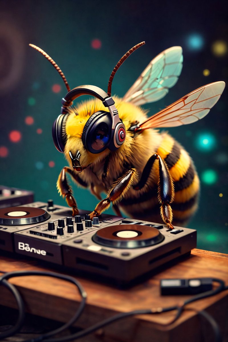Example image 3 for 8K 3D Illustration of Anthropomorphic Bees (Gym and Relaxing)