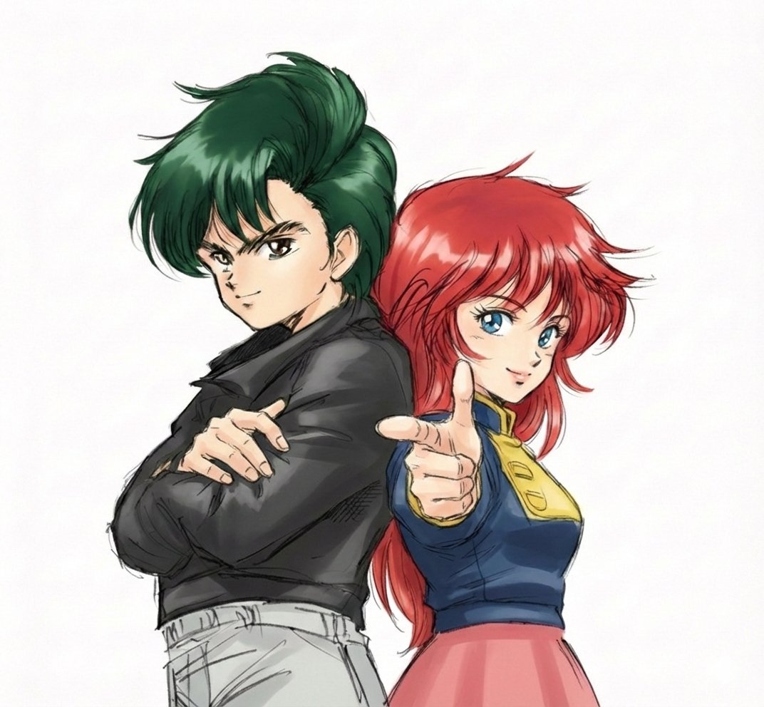 Example image 1 for Real People Transforming into Comic Characters in a Future City