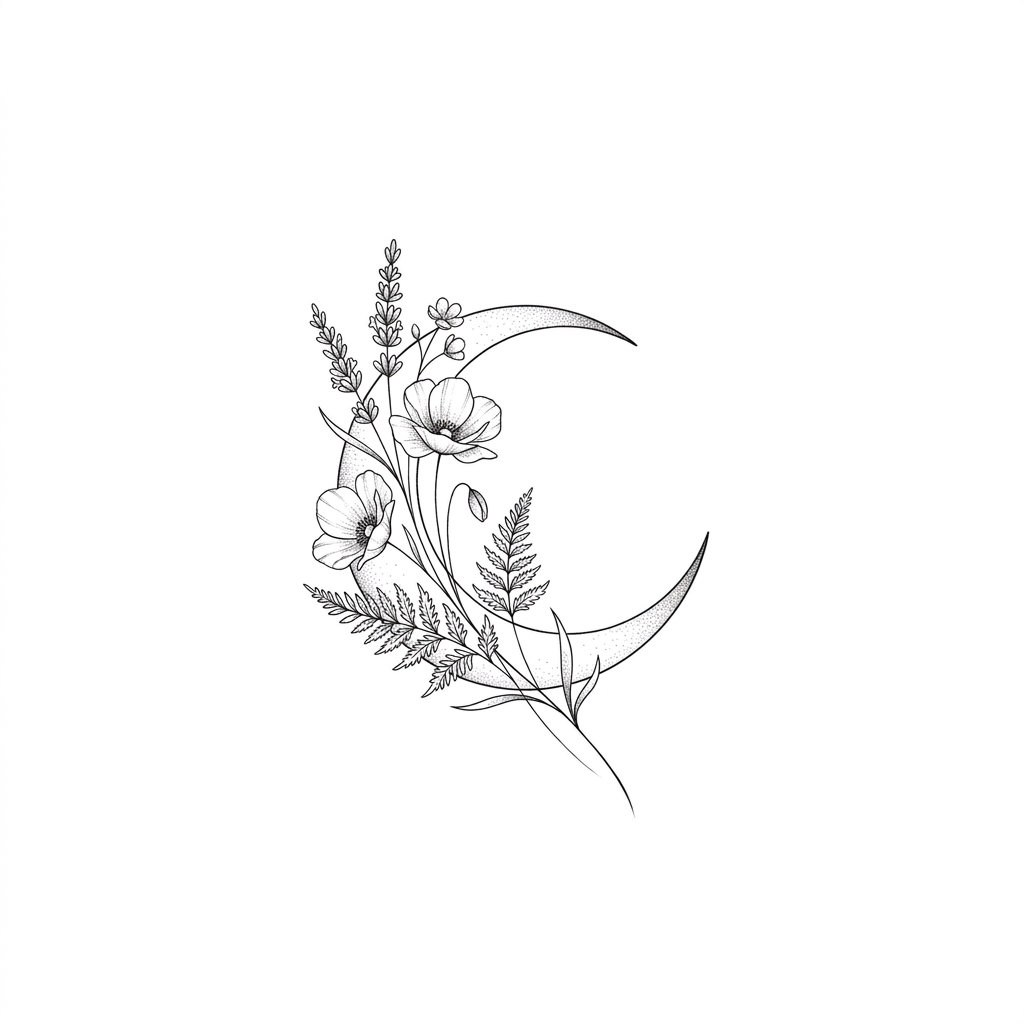 Fine Line AI tattoo design example