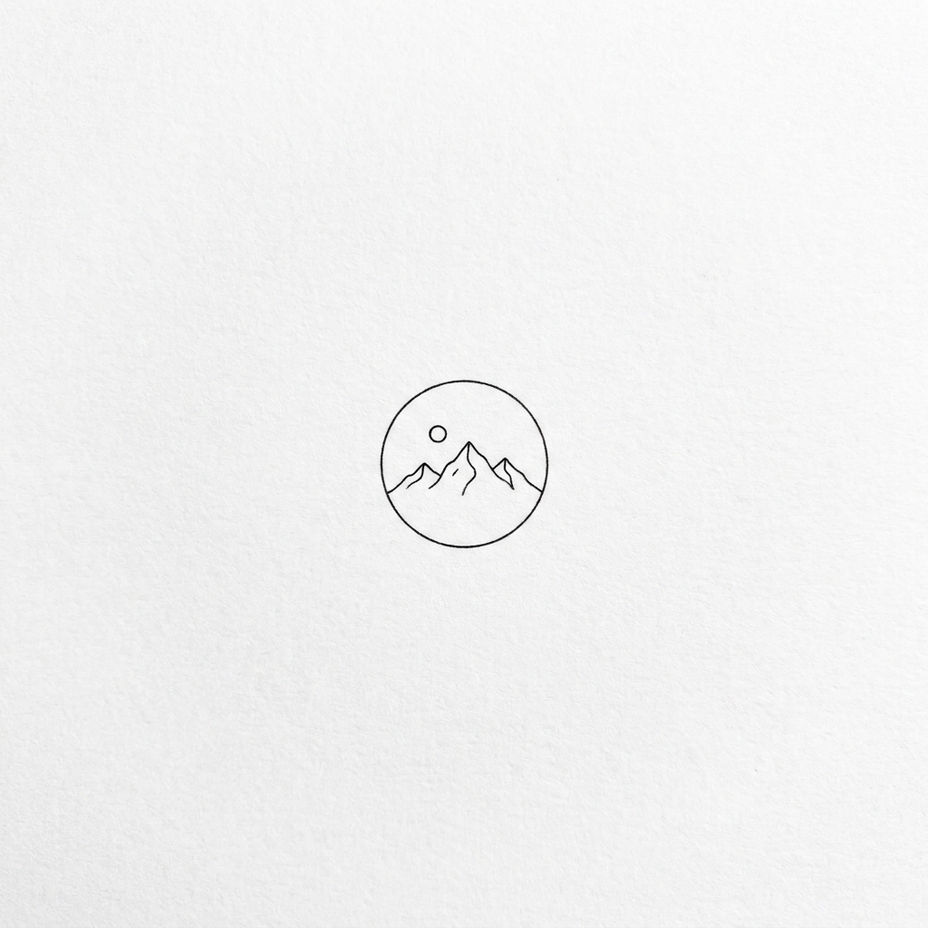 Minimalist AI tattoo design example