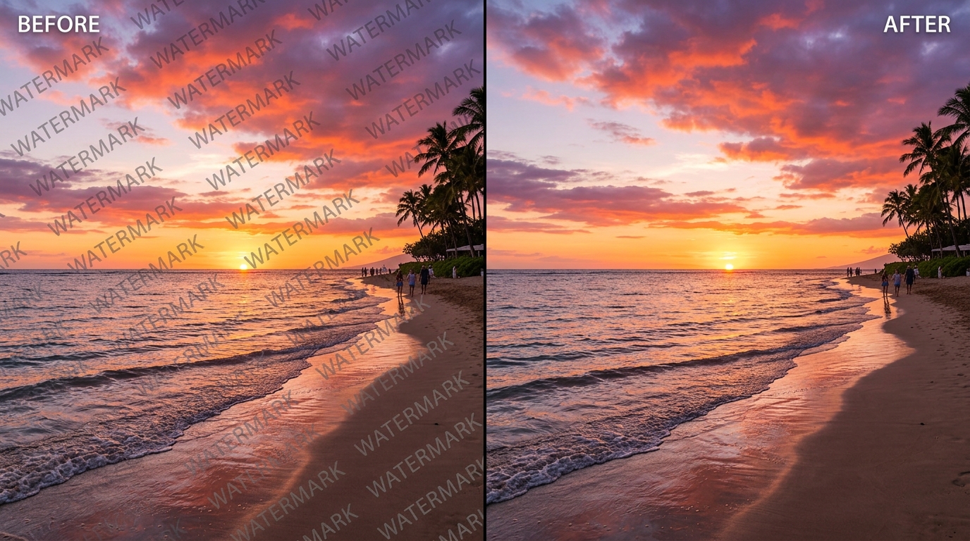 Watermark Remover result example