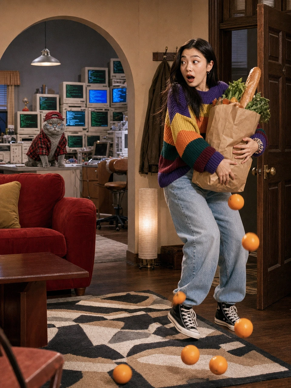 90s Sitcom Style AI Video Generator AI photo example 1 created with imageat