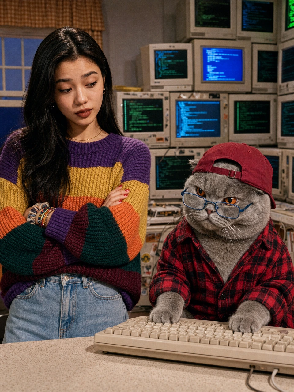 90s Sitcom Style AI Video Generator AI photo example 2 created with imageat