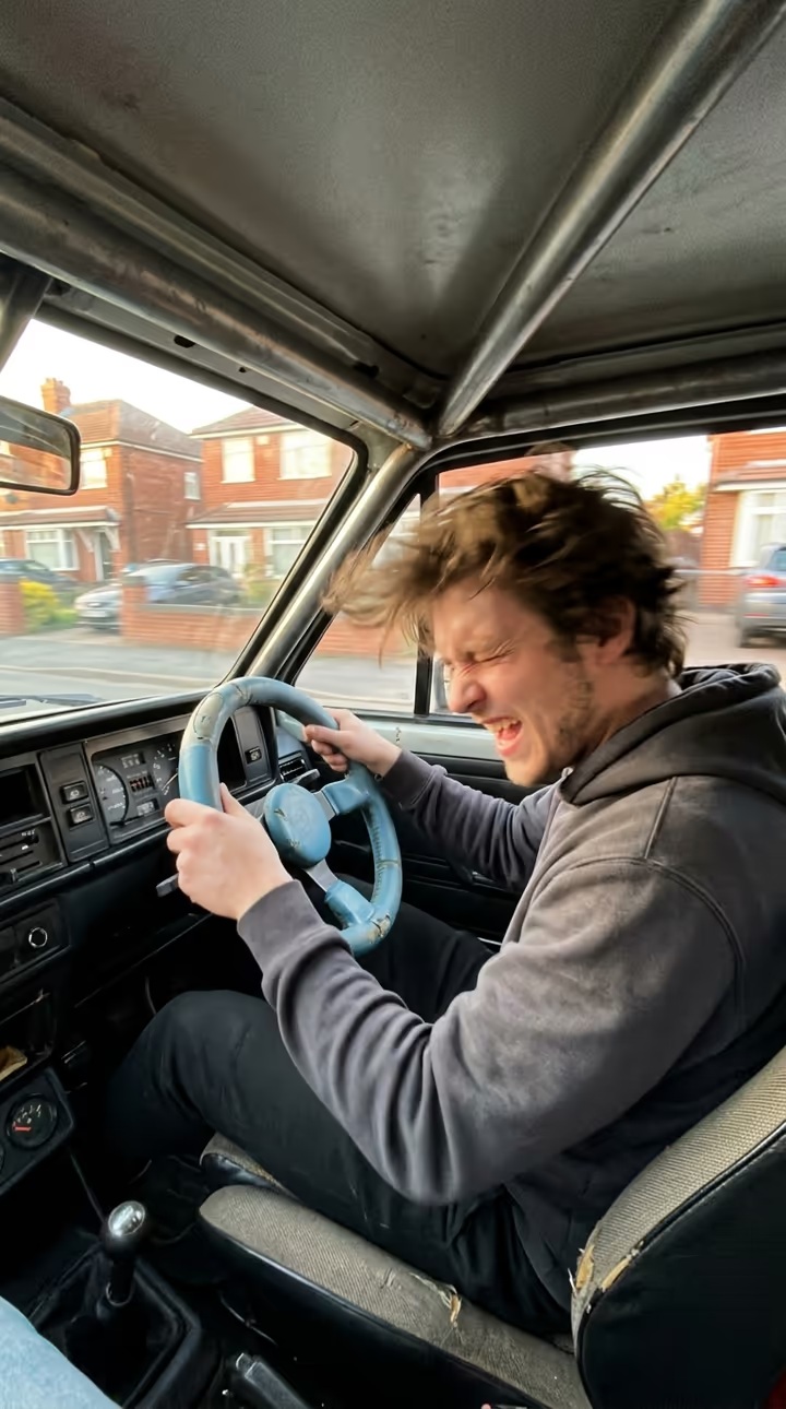 Ali G Driving Scene illustrative style example