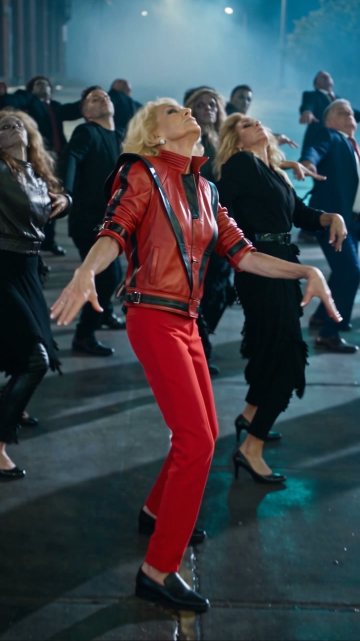 Thriller Dance AI Video AI photo example 2 created with imageat