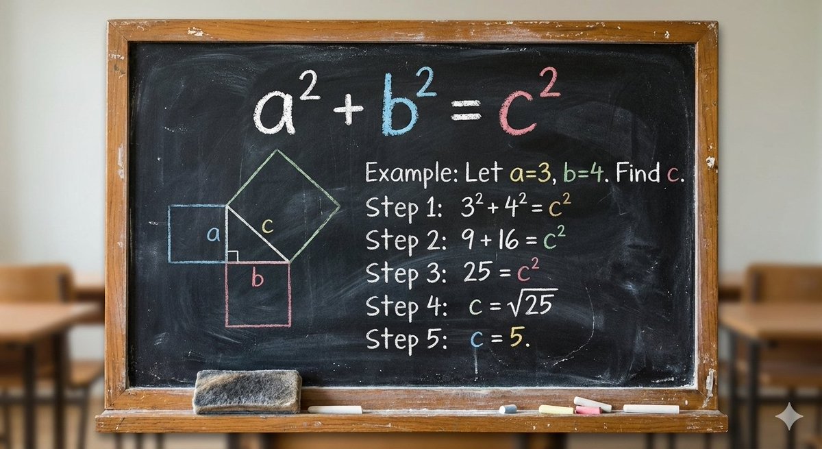 Example image 1 for Generate an image of a classroom blackboard with the...