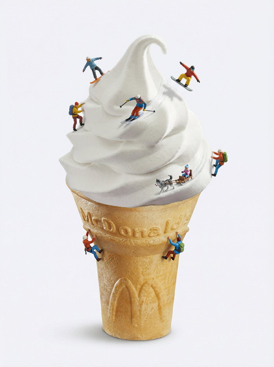 Example image 1 for Add ultra-tiny realistic skiing, snowboarding, and...