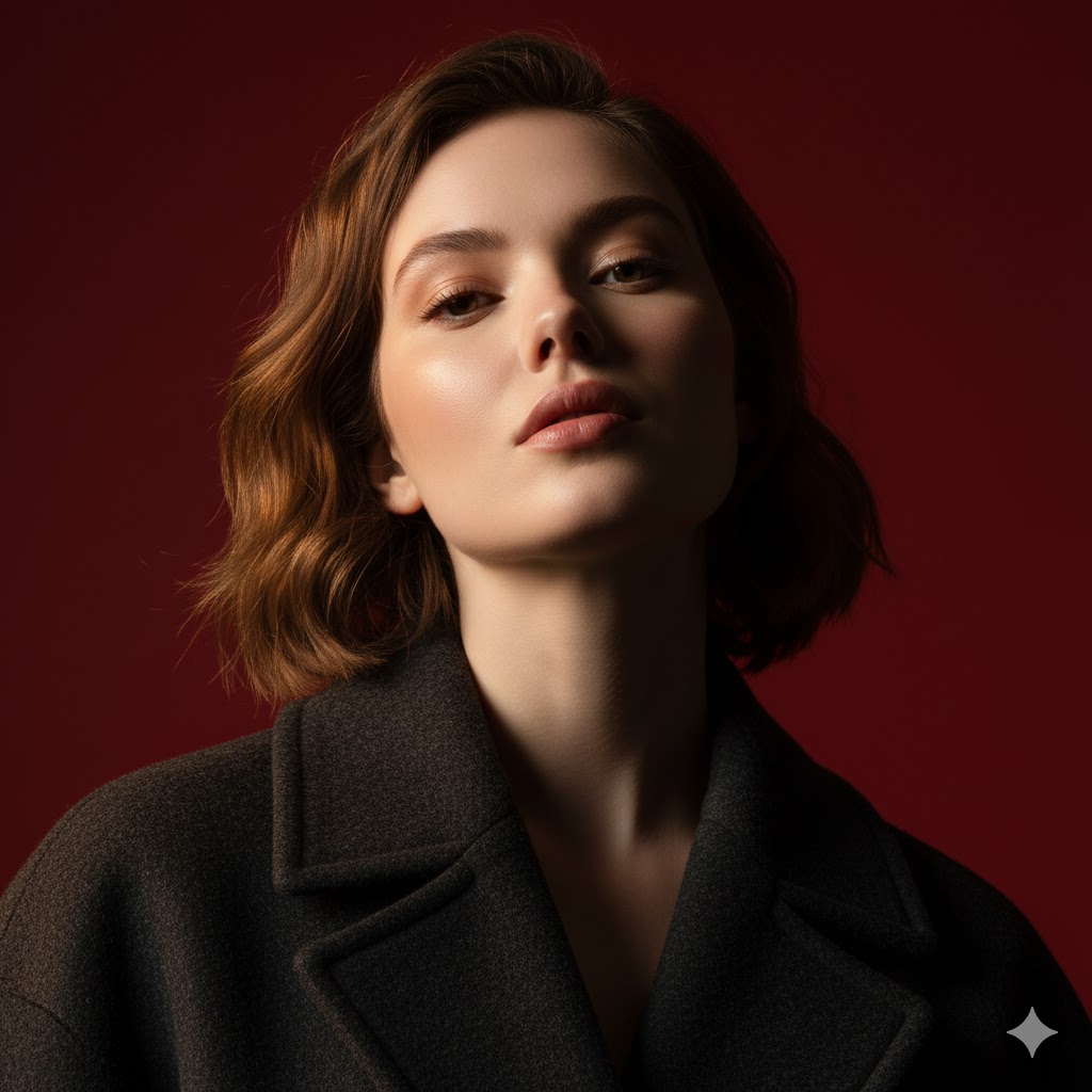 Example image 1 for Edit this photo into a vertical portrait, hyper-realistic,...