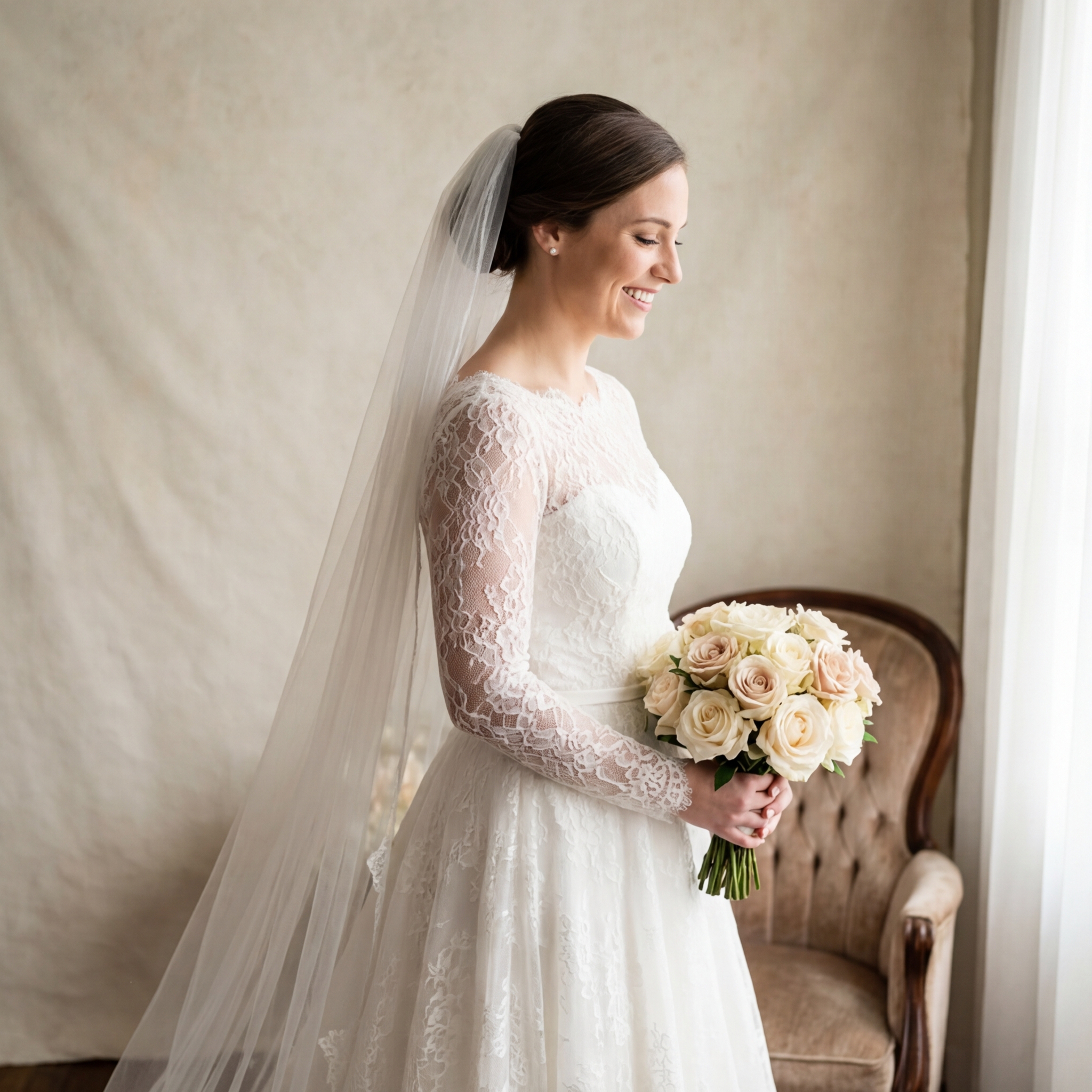 Wedding bride classic veil, Nano Banana Pro